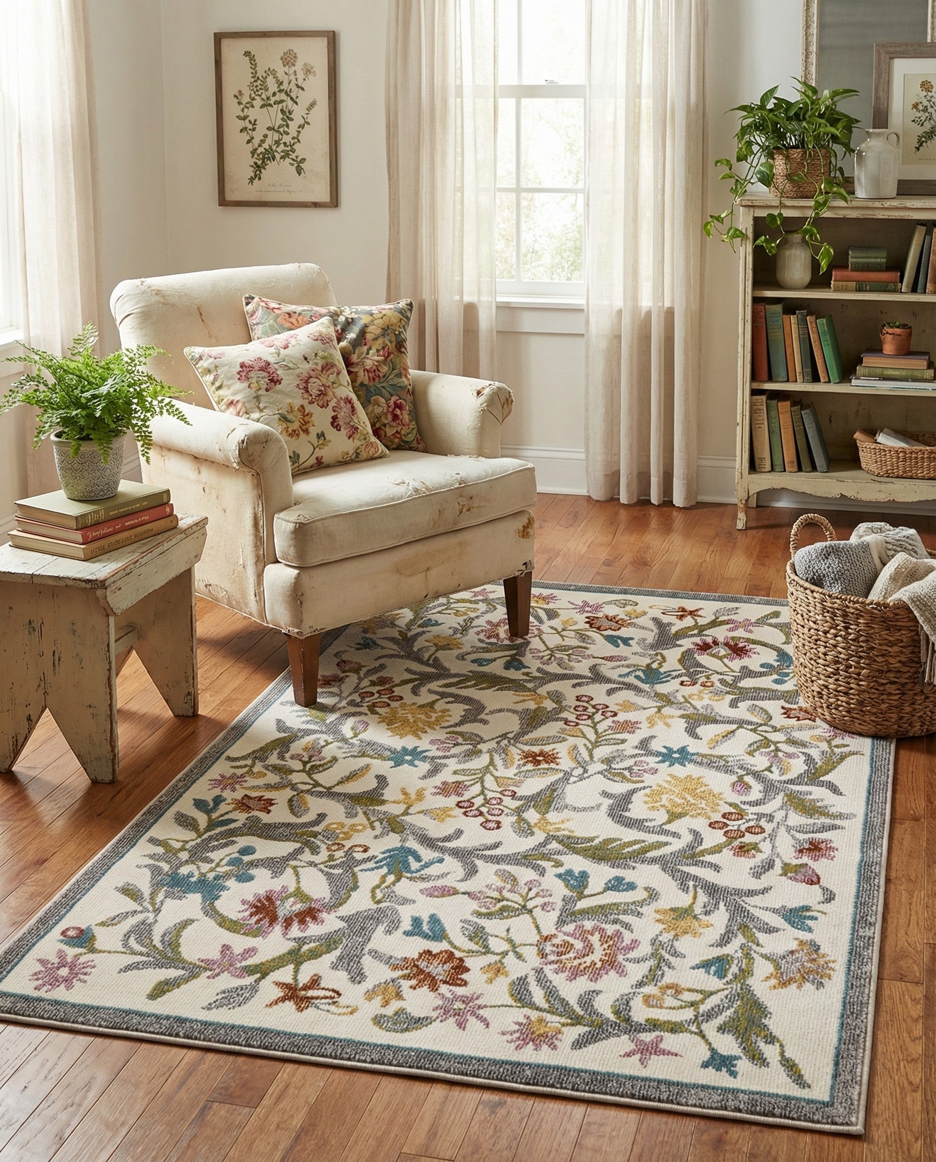 Ivory Blossom Rug