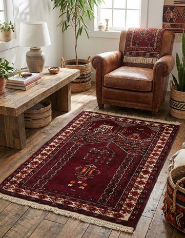 2' 8 x 4' 3 Hand Knotted Afghan Ersari Wool Rug
