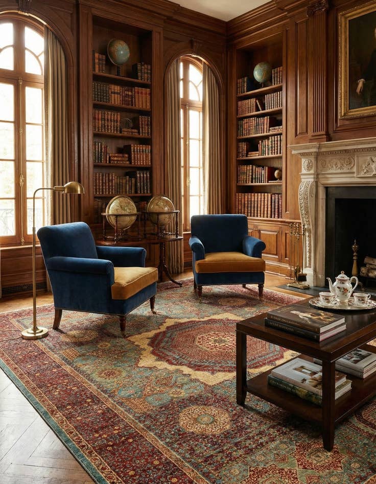 Detail image of 9' 11 x 13' 11 Mamluk Wool Rug