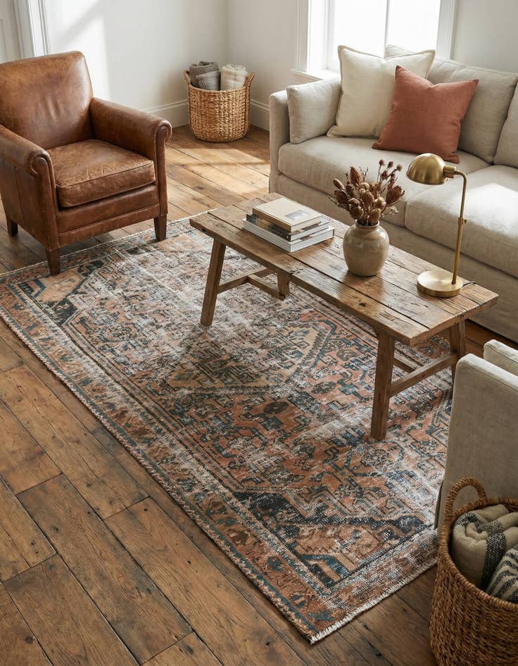 Detail image of 3' 3 x 6' 4  Hand Knotted Ultra Vintage Persian Wool Rug