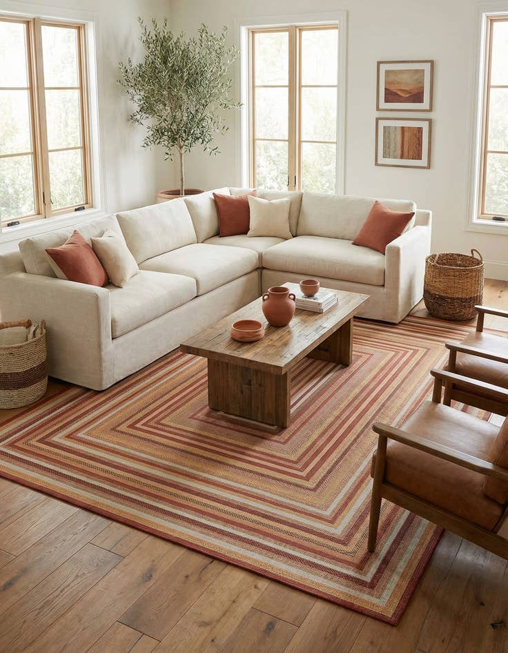 Detail image of 10' x 14'  Washable Baja Indoor / Outdoor Rug