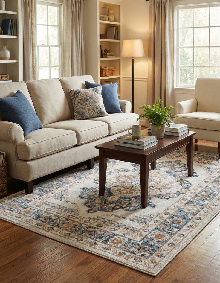 Detail image of 5' 3 x 8' Oxford Rug