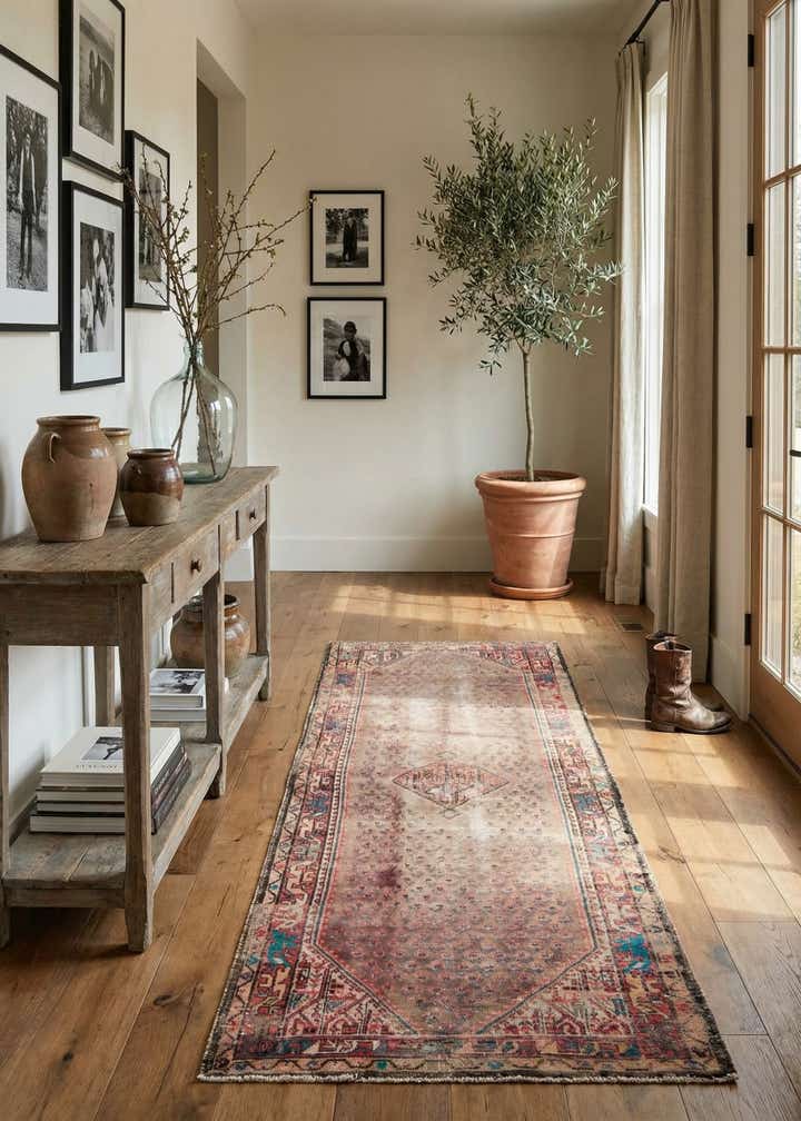 3' 6 x 9' 10 Hand Knotted Ultra Vintage Persian Wool Runner Rug