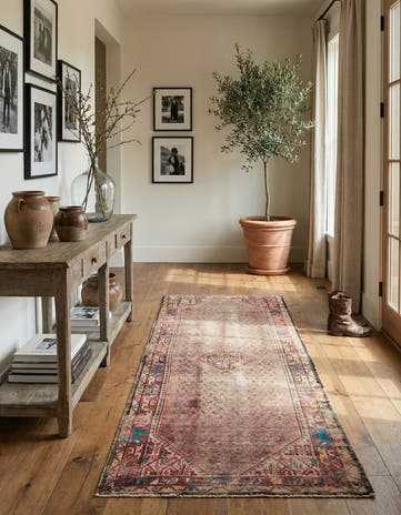 3' 6 x 9' 10 Hand Knotted Ultra Vintage Persian Wool Runner Rug