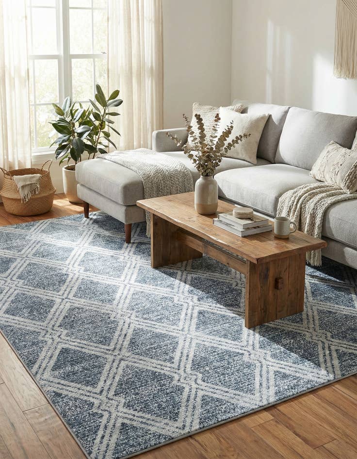 Detail image of 7' 10 x 7' 10 Kamala Washable Square Rug