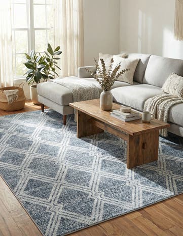 Ivory Kamala Washable Square Rug