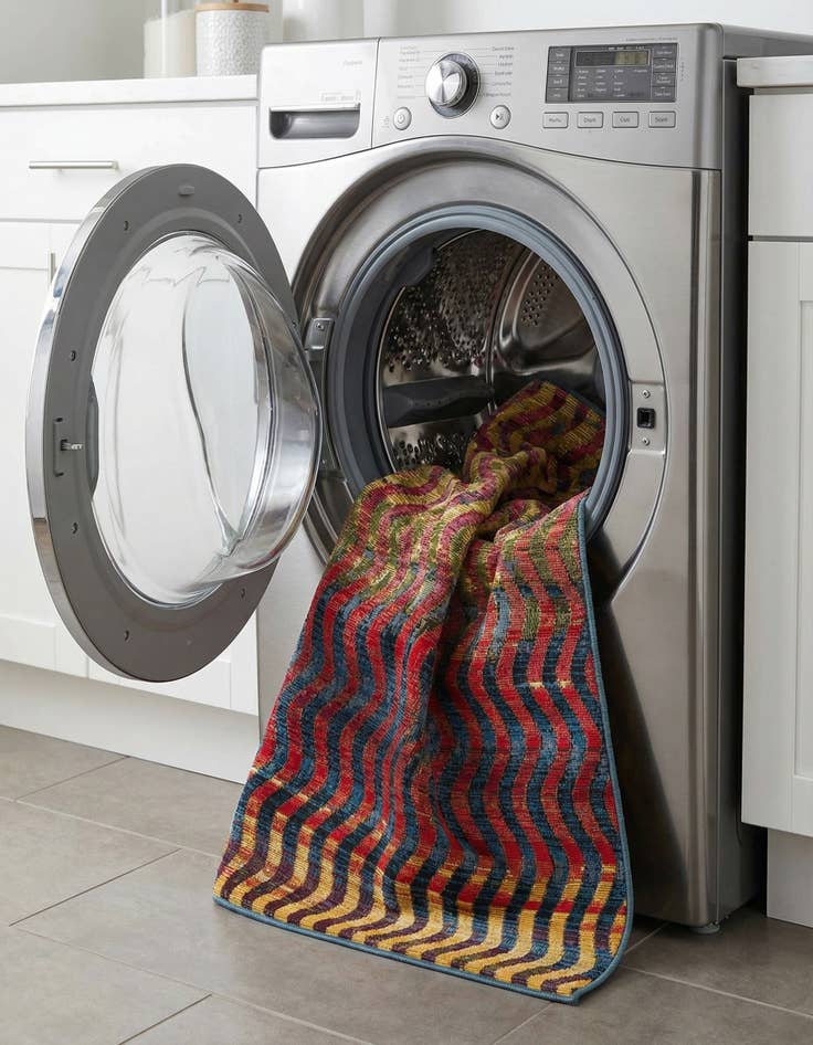 Detail image of 2' x 5'  Washable Modern Indoor / Outdoor Runner Rug