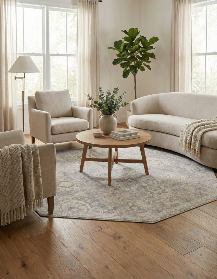 Detail image of 7' 10 x 7' 10 Lola Octagon Rug