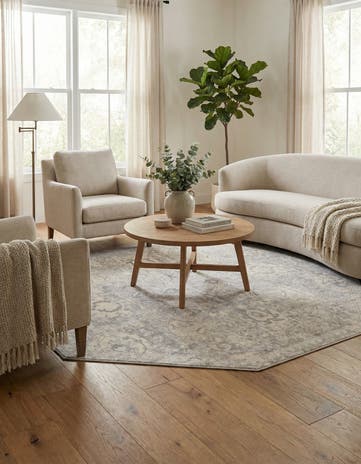Gray Lola Octagon Rug