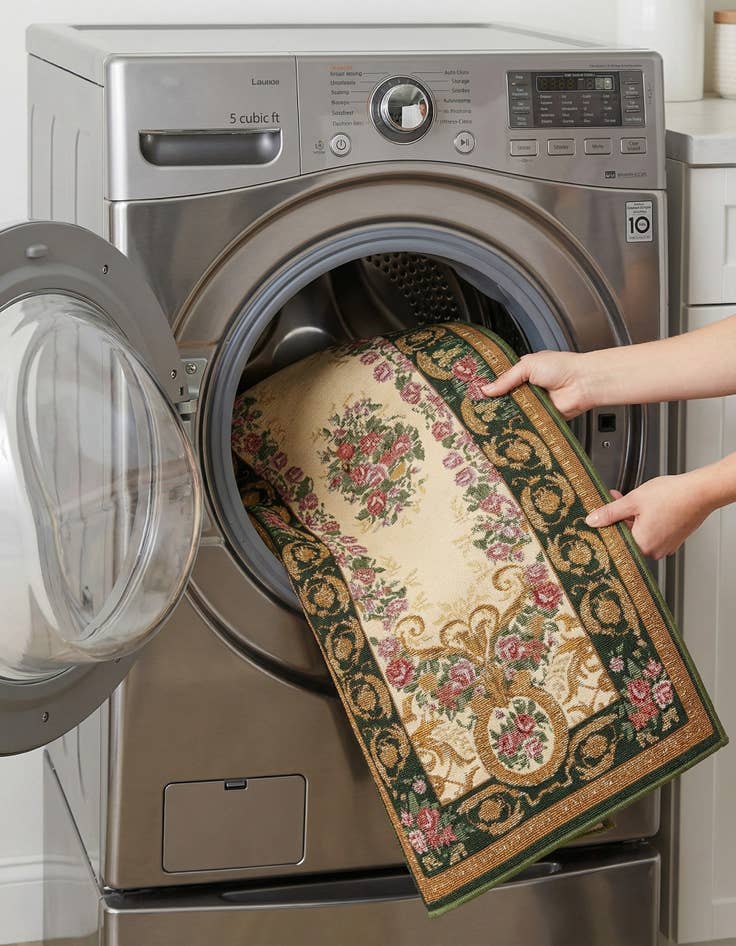 Detail image of 2' x 6'  Washable Traditional Indoor / Outdoor Runner Rug