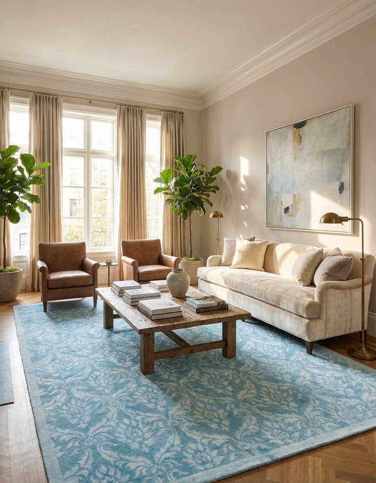 Detail image of  6' 9 x 9' 5  Hand Knotted Darya Wool Rug