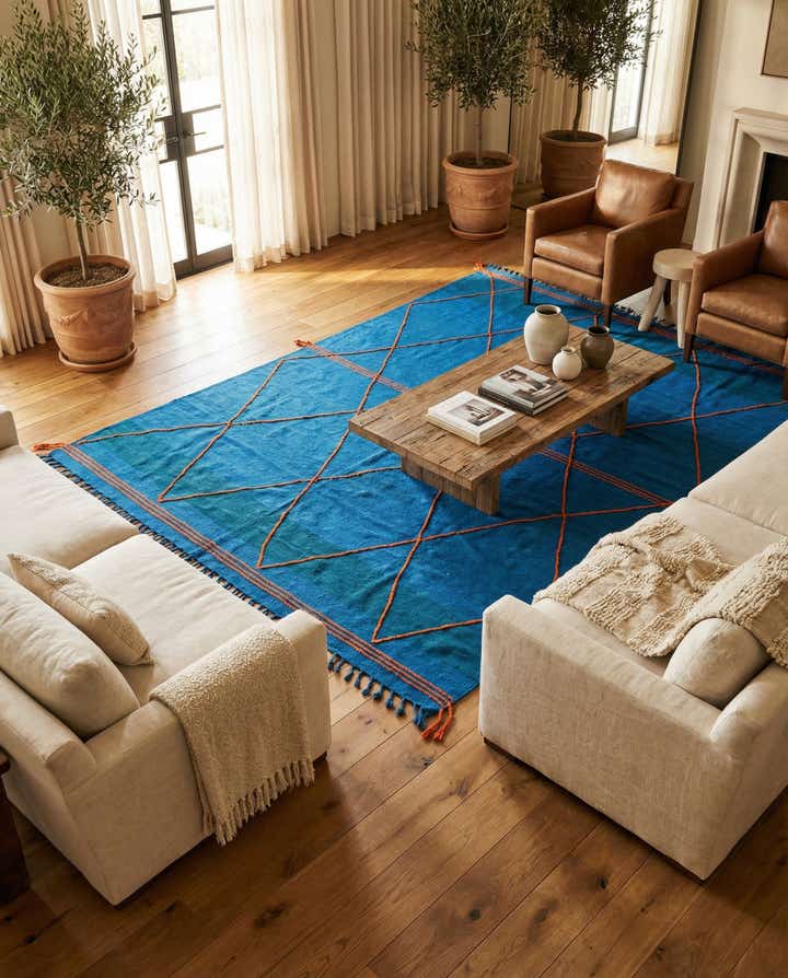 6' 4 x 9' 9 Hand Knotted Moroccan Wool Rug