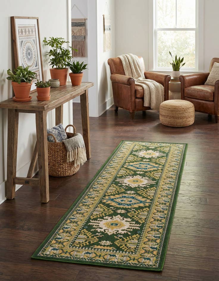 Detail image of 2' 7 x 10'  Washable Baja Indoor / Outdoor Runner Rug