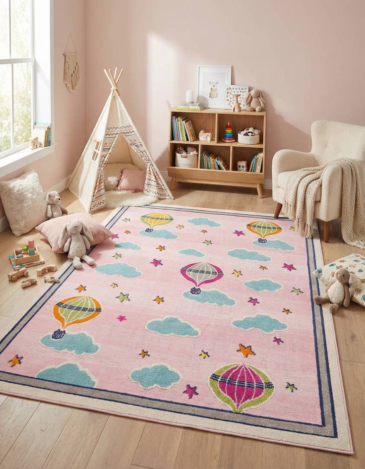 Detail image of 5' 3 x 7' 7  Washable  Indoor / Outdoor Rug