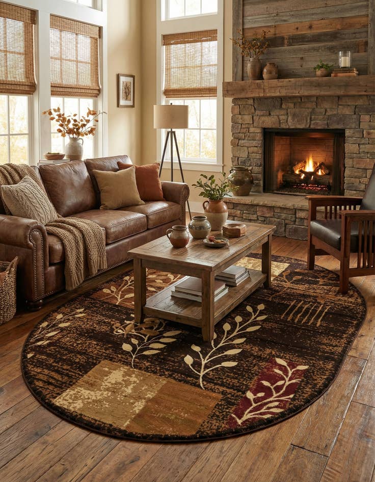 Detail image of 7' 10 x 10' Cafe Oval Rug