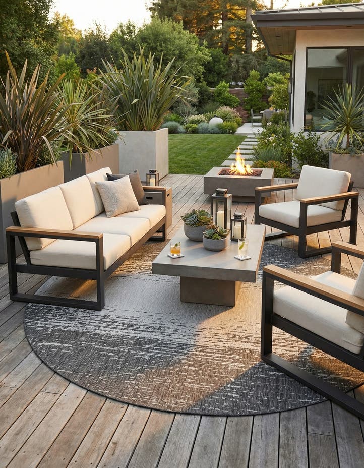 13' x 13' Easy-Clean Modern Indoor / Outdoor...