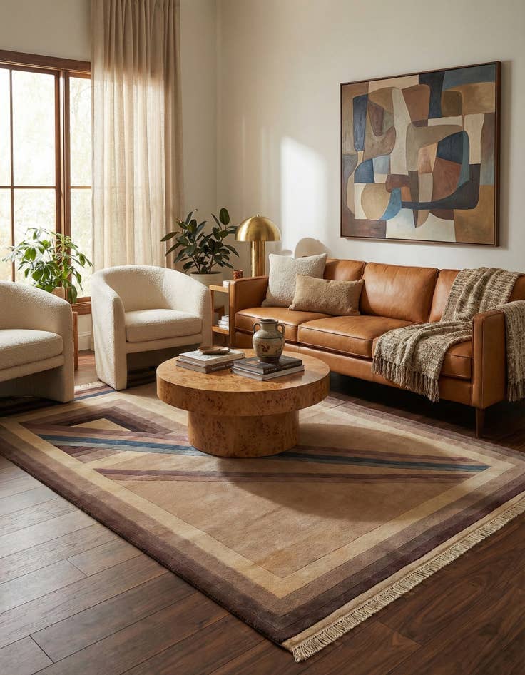 Detail image of 5' x 8' 2  Hand Knotted Tibet Wool Rug