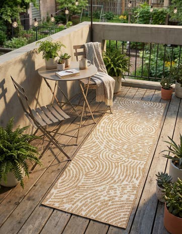 2' x 6' Easy-Clean Modern Indoor / Outdoor Runner Rug