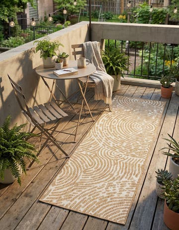 2' x 6' Easy-Clean Modern Indoor / Outdoor Runner Rug
