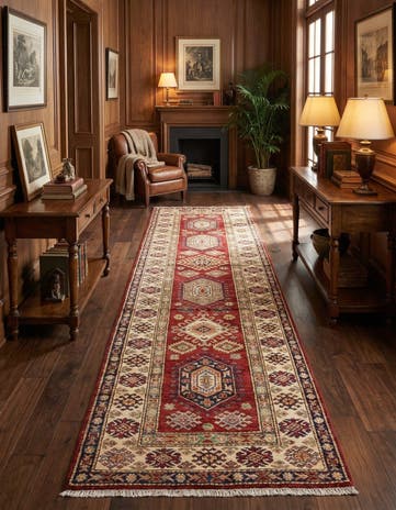 2' 8 x 10' 9 Kazak Wool Runner Rug