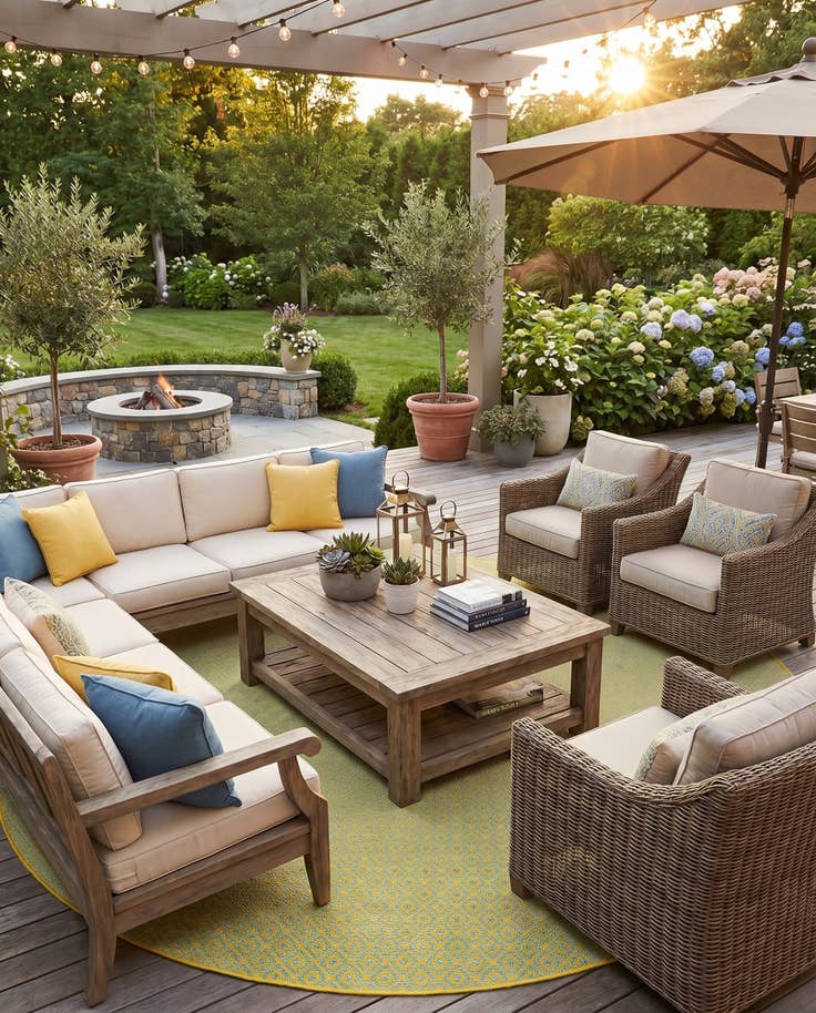 Detail image of 13' x 13' Easy-Clean Jill Zarin Costa Rica Indoor / Outdoor Round Rug