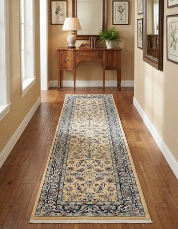 Beige Nain Design Runner Rug