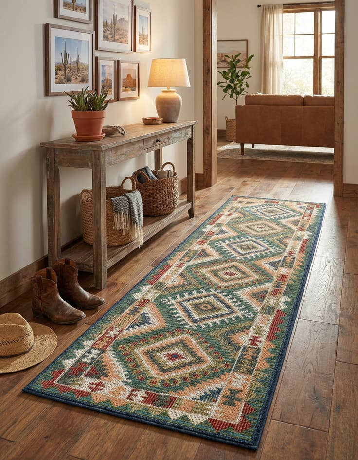 Detail image of 2' x 7' 10  Washable Baja Indoor / Outdoor Runner Rug