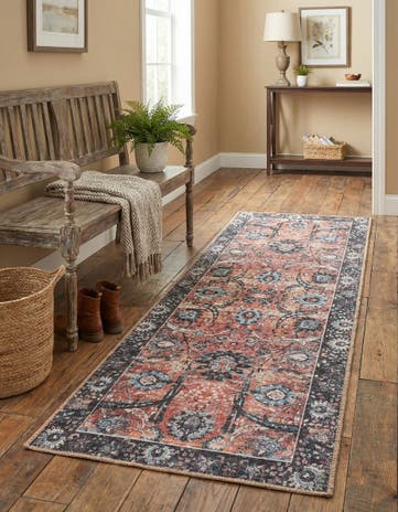 2' x 6' 1 Washable Timeless Runner Rug