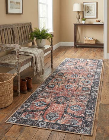 2' x 6' 1 Washable Timeless Runner Rug