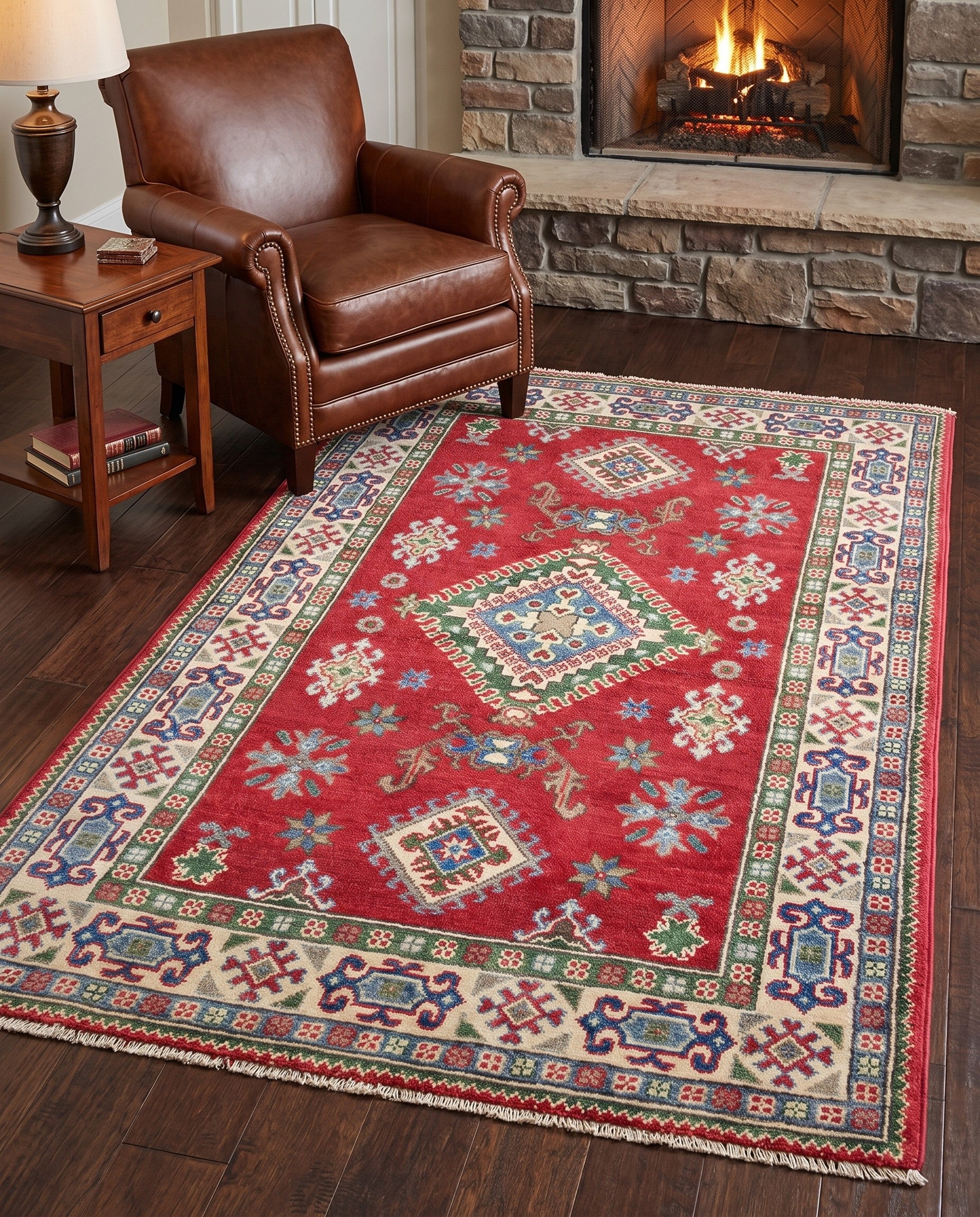 3' 3 x 5' 2 Hand Knotted Kazak Rug