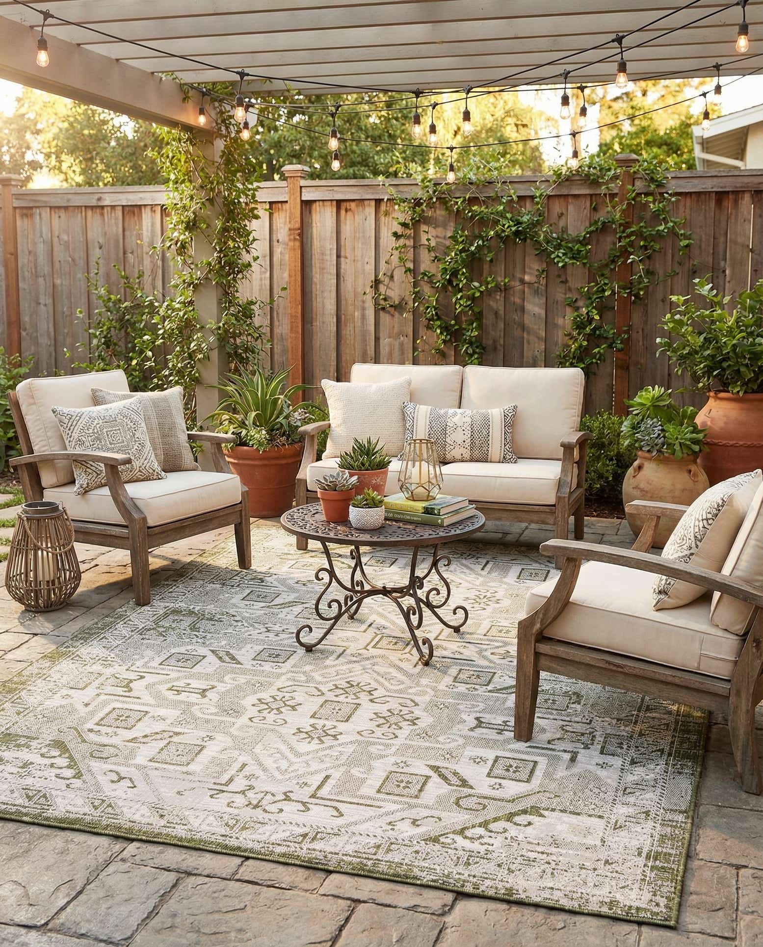 7' x 10' Easy-Clean Aztec Indoor / Outdoor Rug