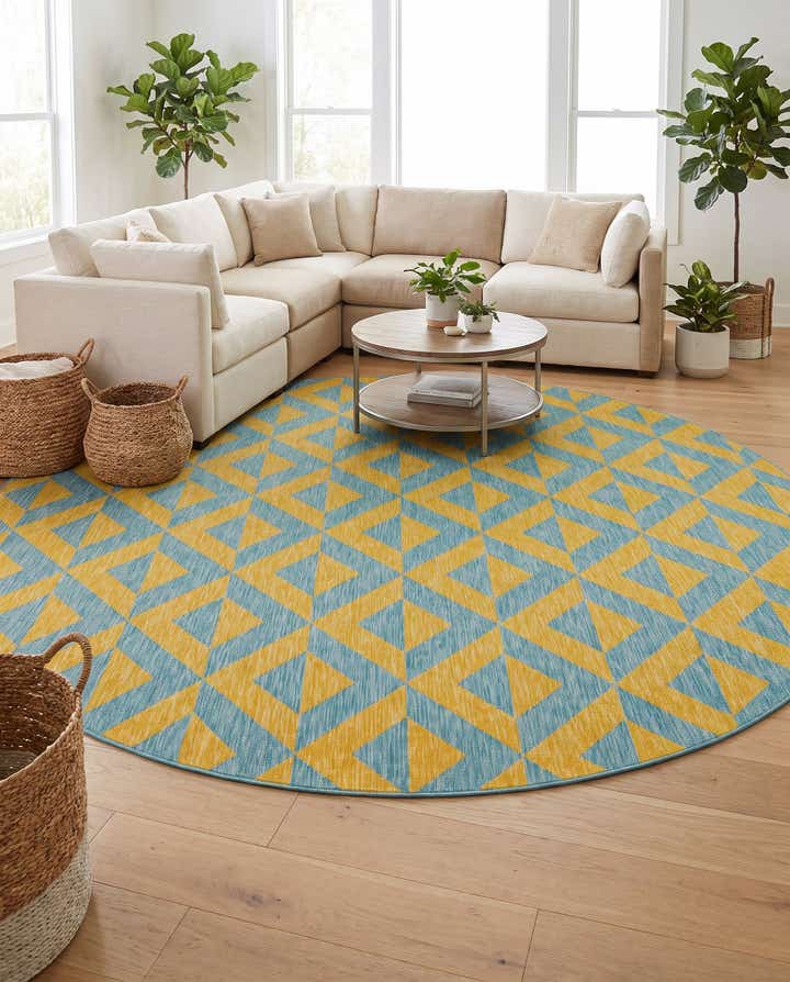 10' 8 x 10' 8 Easy-Clean Jill Zarin Napa Indoor / Outdoor Round Rug