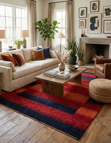 4' 11 x 6' 7 Hand Knotted Kashkuli Persian Rug