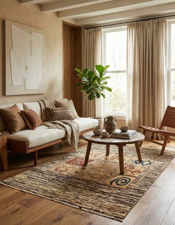 3' 10 x 5' 8 Hand Knotted Modern Ziegler Wool Rug