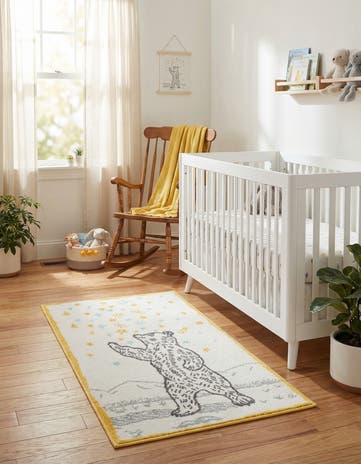 2' 2 x 3' 11 Bear Whimsy Kids Runner Rug