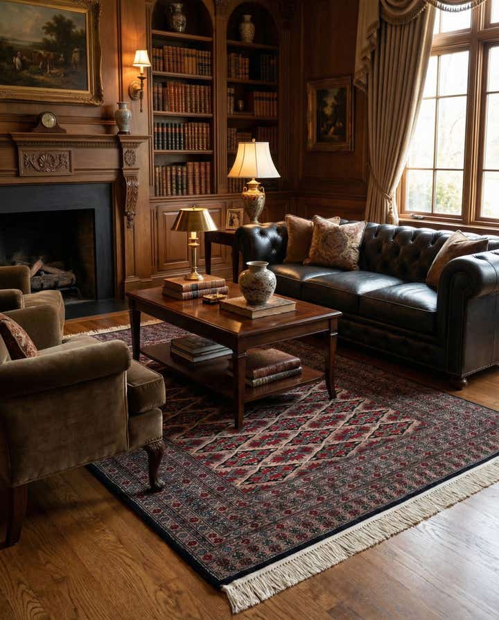 4' 7 x 6' Hand Knotted Bokhara Oriental Wool Rug