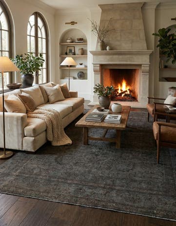 6' 10 x 10' 7 Hand Knotted Ultra Vintage Persian Wool Rug