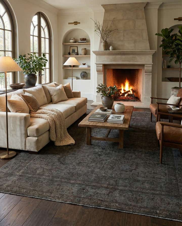 6' 10 x 10' 7 Hand Knotted Ultra Vintage Persian Wool Rug