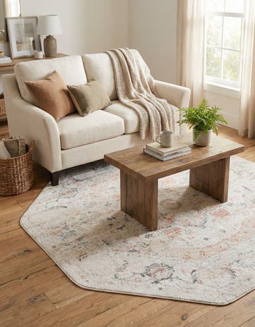 Ivory Madeline Vintage Octagon Rug