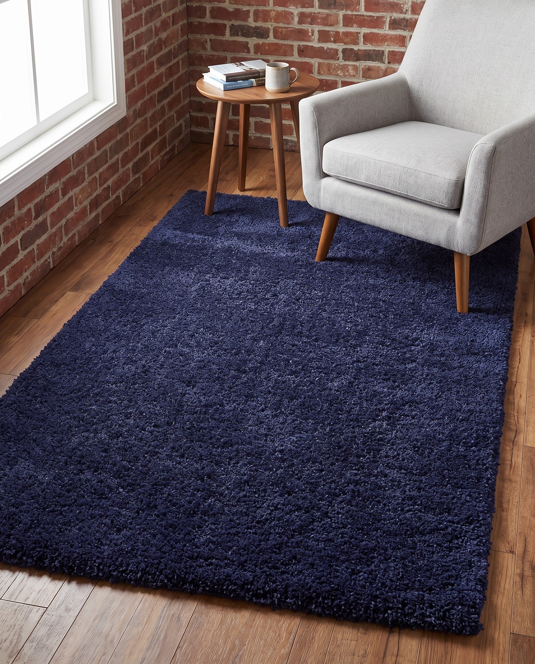 4' x 6' Solid Shag Rug