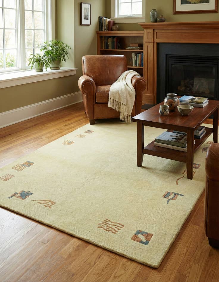 Detail image of 4' x 6'  Hand Knotted Nepal Wool Rug