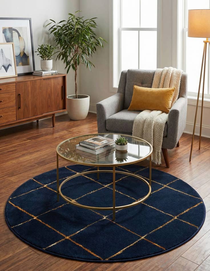 Detail image of 3' x 3' Vogue Geo Round Rug