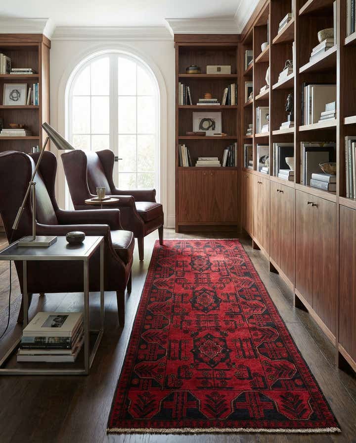 2' 8 x 6' 7 Hand Knotted Khal Mohammadi Wool Runner Rug