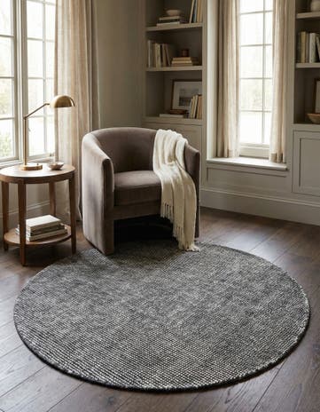 5' 3 x 5' 3 Hand Woven Jill Zarin English Manor Farmhouse Wool Round Rug