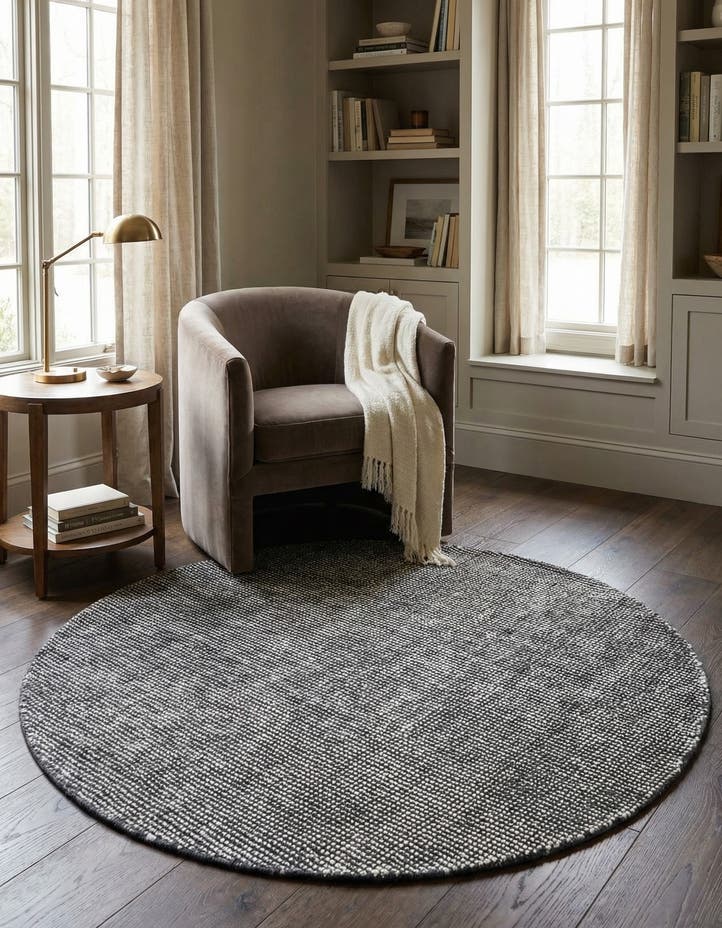 5' 3 x 5' 3 Hand Woven Jill Zarin English Mano...