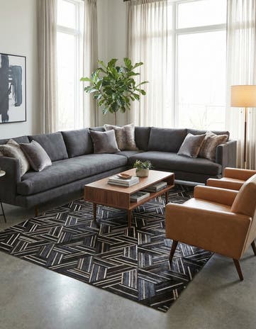 5' 1 x 7' 11 Cowhide Stocks Rug