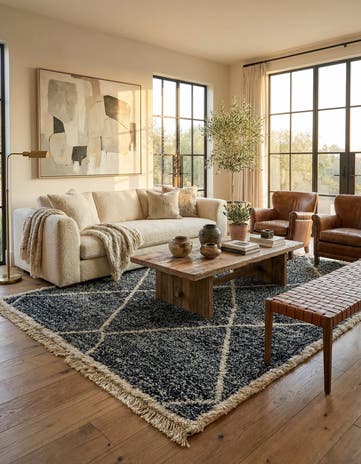 5' 6 x 7' 7 Hand Knotted Moroccan Wool Rug