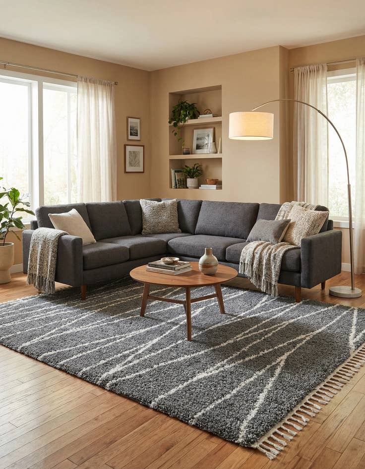 Detail image of  7' 10 x 10' Serenity Shag Rug