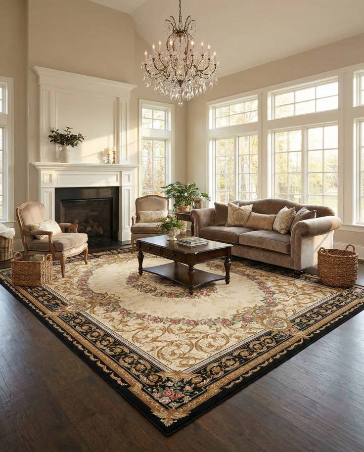 Detail image of 10' x 14' Easy-Clean Traditional Indoor / Outdoor Rug