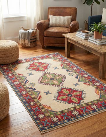 3' 2 x 5' Hand Knotted Kazak Rug